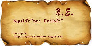 Nyulászi Enikő névjegykártya